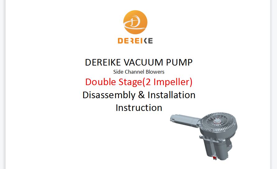 Disassembly method of double impeller side channel blower Dereike